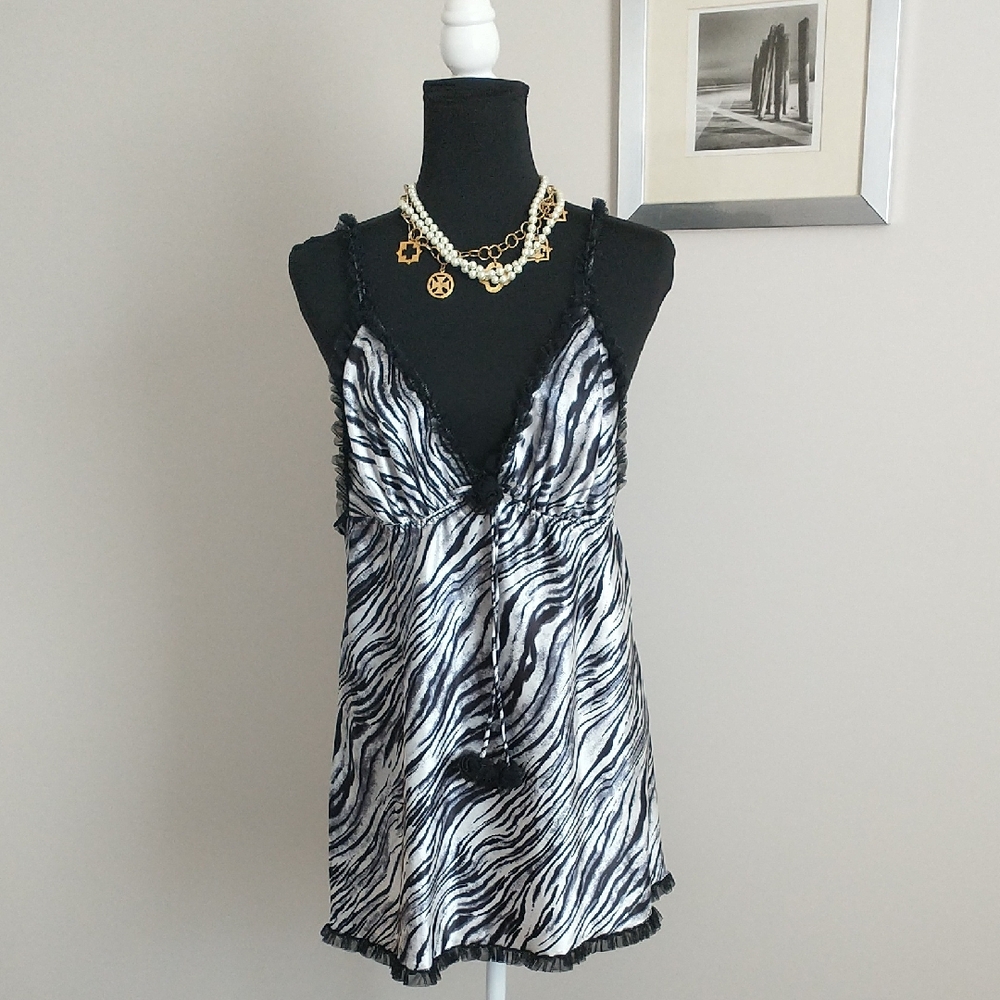 Elegant Zebra Print Camisole Top
